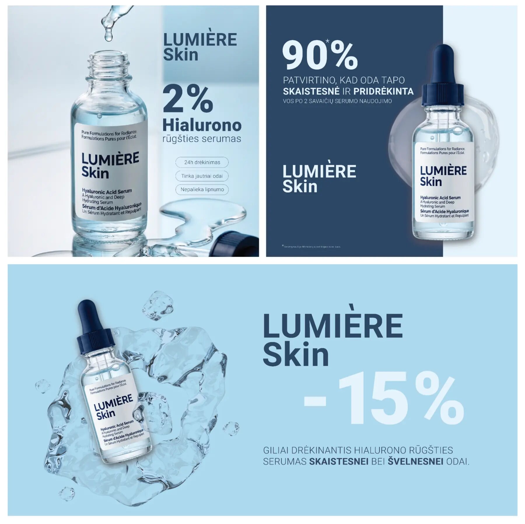 Lumière Skin — Kampanijos vizualai