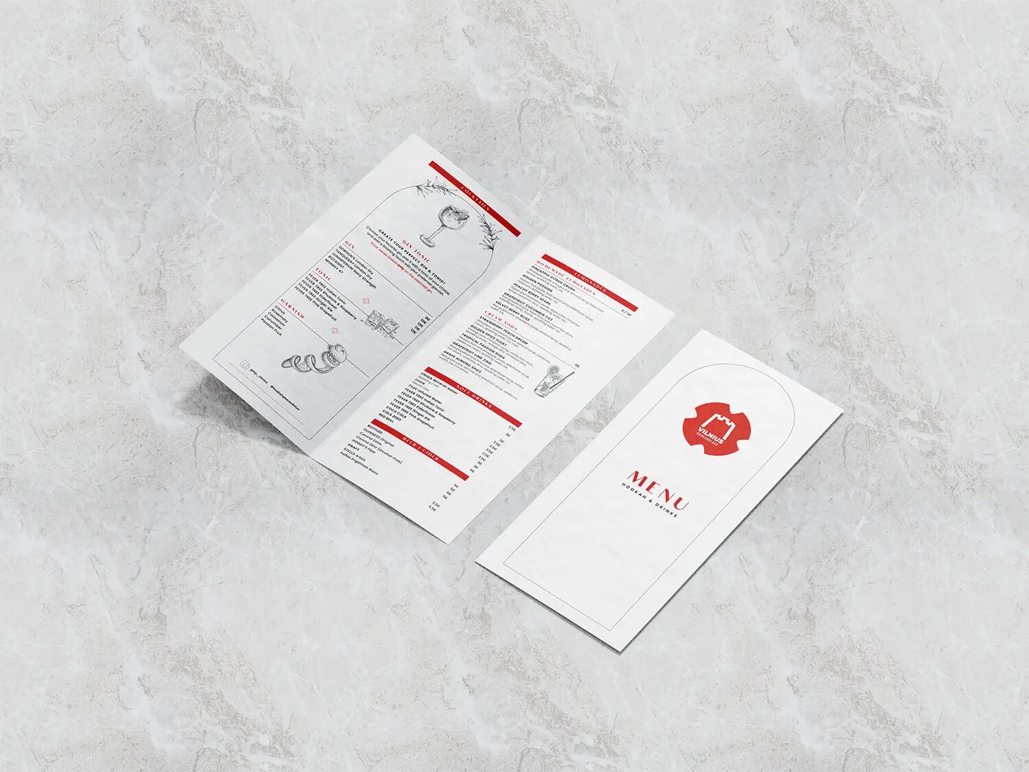 Menu design — Spaudos dizainas