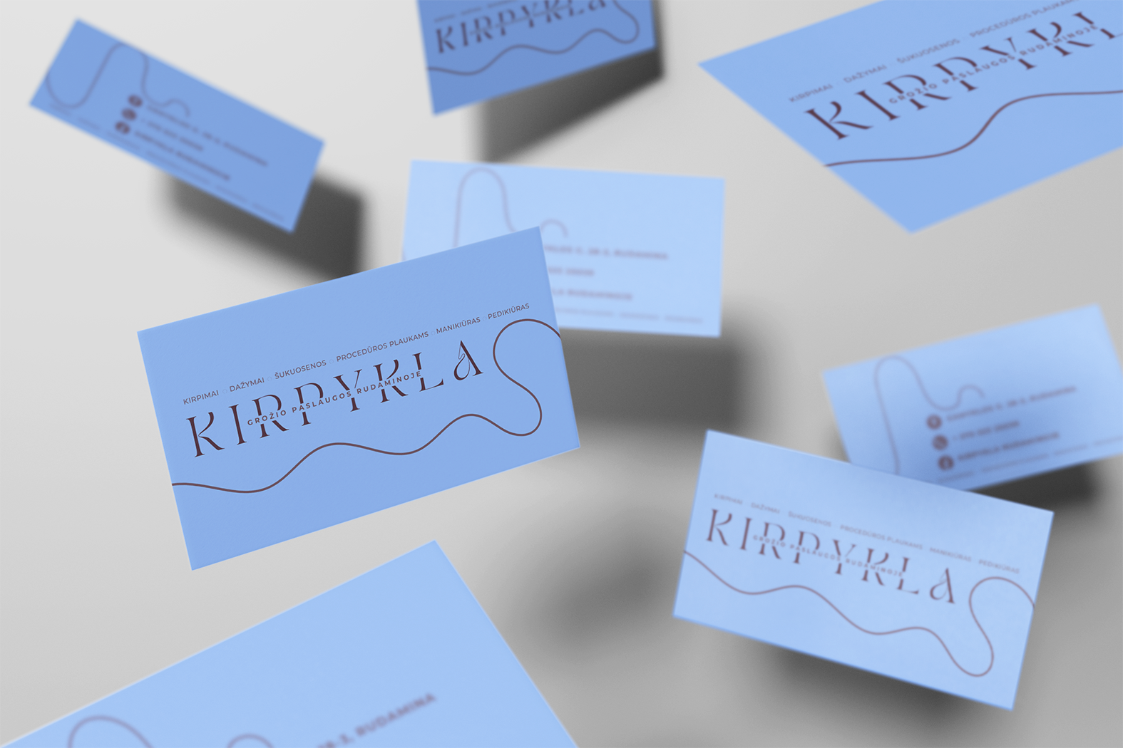 Kirpykla — Vizitinės kortelės